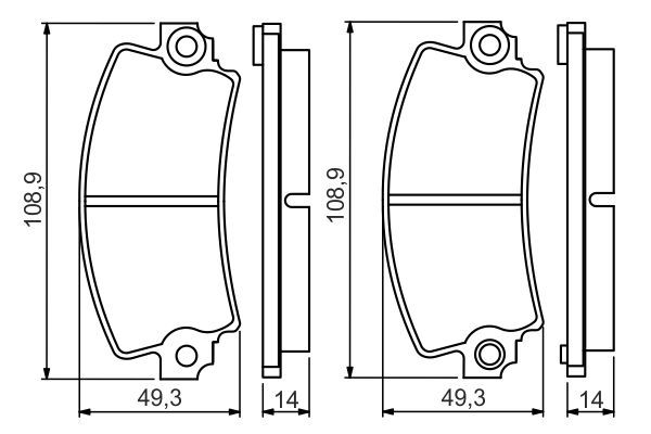 BOSCH тормозные колодки передние.RENAULT 21, 25, Espace 1,6-2,9