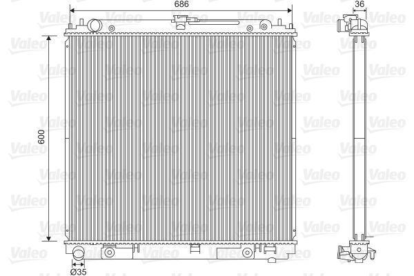 Радіатор основний під мкпп 2.5DCI 16V NISSAN Navara D40 05-15, Pathfinder R51 04-14, NP300 08-14 21410EB30A