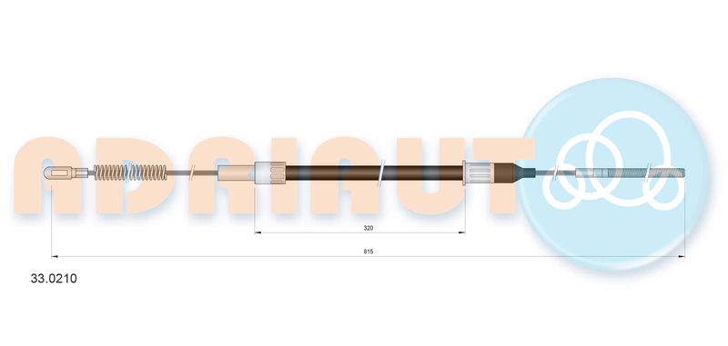 Тросовий привод, стоянкове гальмо, Adriauto 33.0210