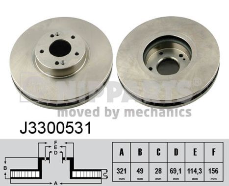 NIPPARTS féktárcsa J3300531