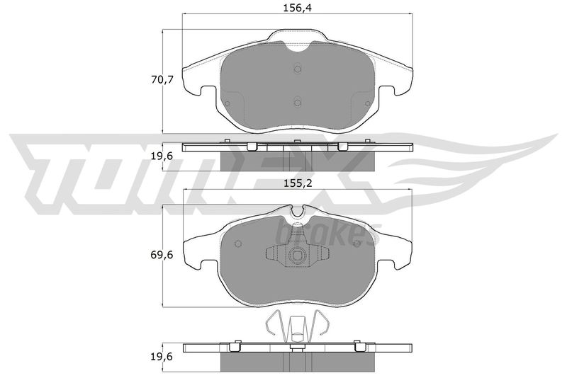 TOMEX Brakes fékbetétkészlet, tárcsafék TX 13-04