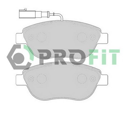 Комплект гальмівних накладок, дискове гальмо, Profit 5000-1467