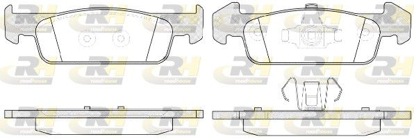 Комплект гальмівних накладок, дискове гальмо, Roadhouse 21540.10