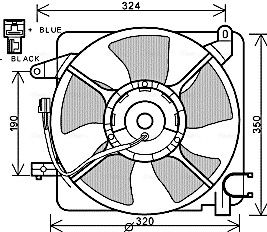 Вентилятор, система охолодження двигуна, Ava DW7519