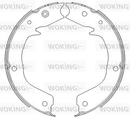 Комплект гальмівних колодок, стоянкове гальмо, Woking Z4541.00