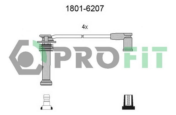 Комплект проводів високої напруги, Profit 1801-6207