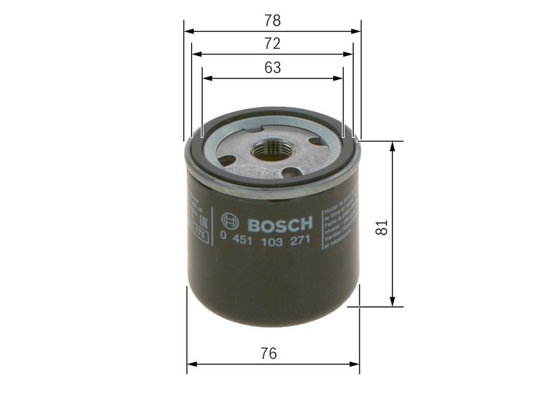 BOSCH 0 451 103 271 Oil Filter