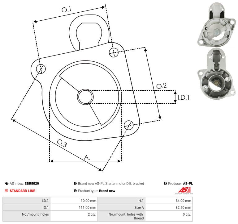 AS-PL SBR5029 Starter Lid, carburettor