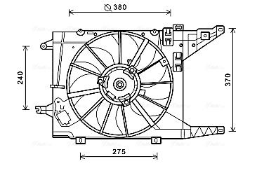 AVA QUALITY COOLING ventilátor, motorhűtés RT7550