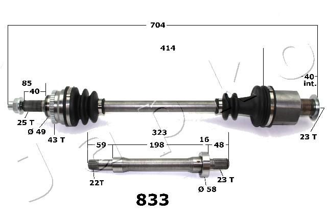 JAPKO 62833 Drive Shaft