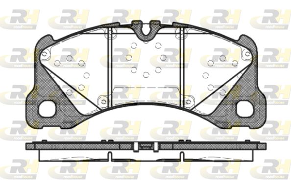 Комплект гальмівних накладок, дискове гальмо, Roadhouse 21345.40