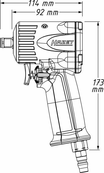 Ударний гвинтокрут (стиснене повітря), Hazet 9011M