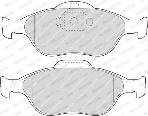 Комплект гальмівних накладок, дискове гальмо, Ferodo FDB1394W