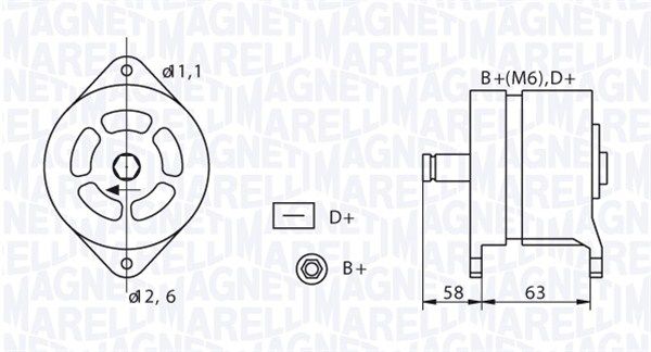 MAGNETI MARELLI generátor 063320049010