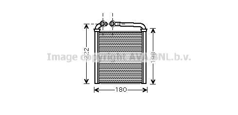 Теплообмінник, система опалення салону AVA QUALITY COOLING VNA6256