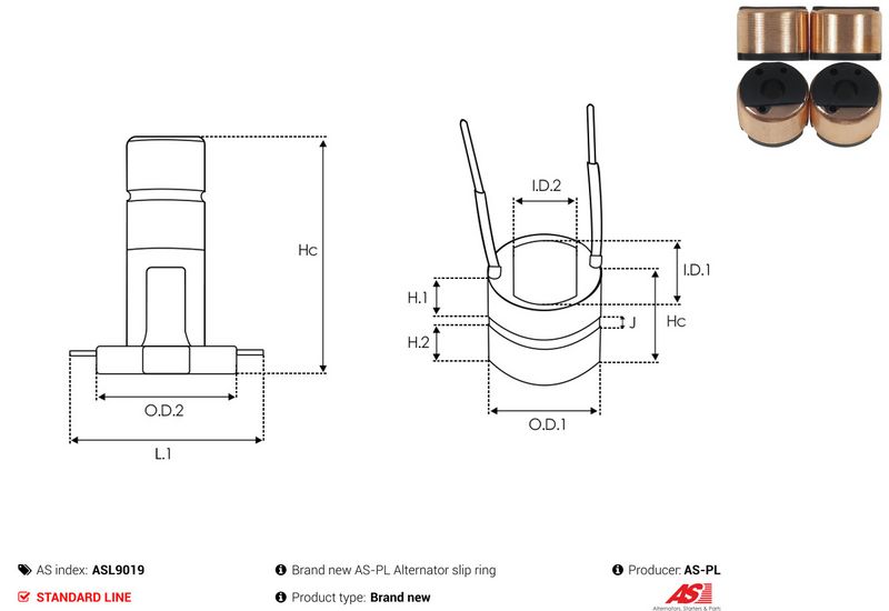 Rõngas, generaator, AS-PL ASL9019