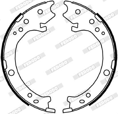 FERODO FSB4043 Brake Shoe Set, parking brake