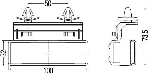 Boční obrysové světlo 2PS 008 643-027
