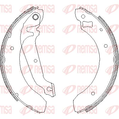 Комплект гальмівних колодок, Remsa 4062.00