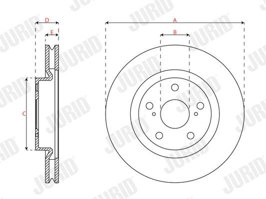 Гальмівний диск, Jurid 563699JC