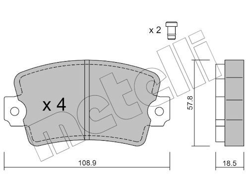 Plaquettes+de+frein+à+disque METELLI 22-0186-0