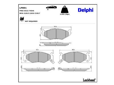 DELPHI LP891 - Brake Pad Set, disc brake