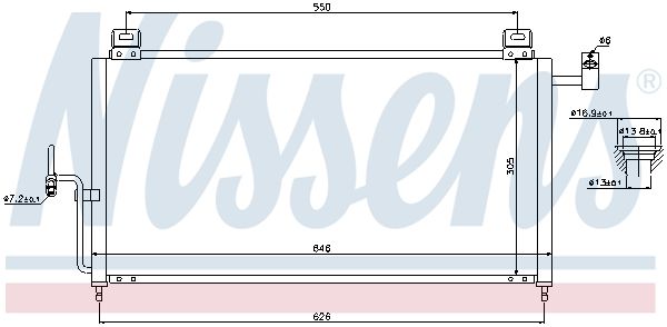 NISSENS 94720 Condenser, air conditioning