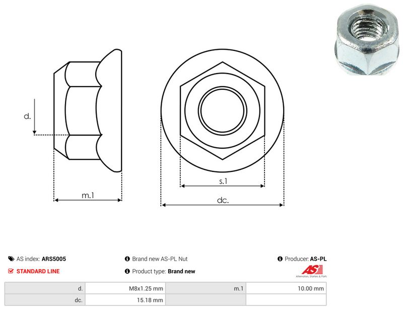 AS-PL ARS5005 Repair Set, alternator