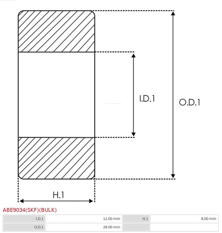 Підшипник, Auto Starter ABE9034(SKF)(BULK)