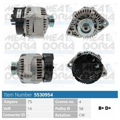 MEAT & DORIA Dynamo / Alternator 5530954