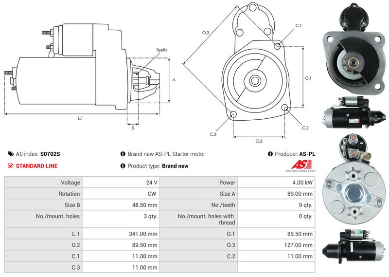 AS-PL S0702S Starter