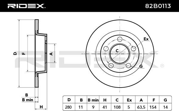 спирачен диск RIDEX