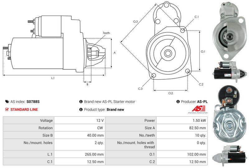 AS-PL S0788S Starter