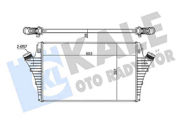 KALE OPEL інтеркулер Signum,Vectra C 1.9CDTI,Fiat,Cadillac,Saab 9-3