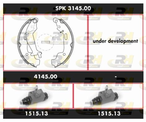 Комплект гальма, барабанне гальмо, Roadhouse SPK3145.00