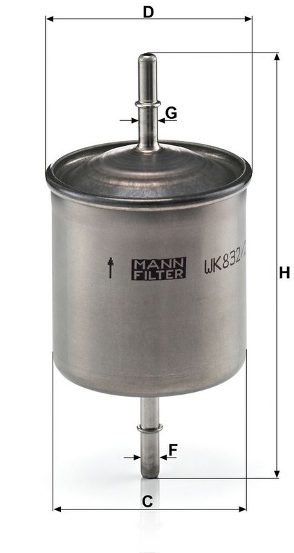 Filtru combustibil WK 832/2 MANN-FILTER