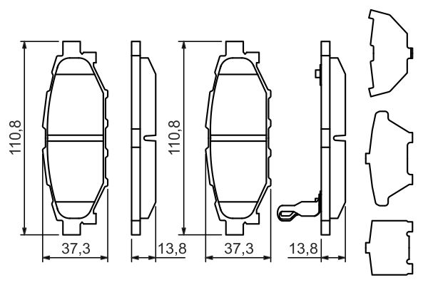 BOSCH 0 986 494 444 Brake Pad Set, disc brake