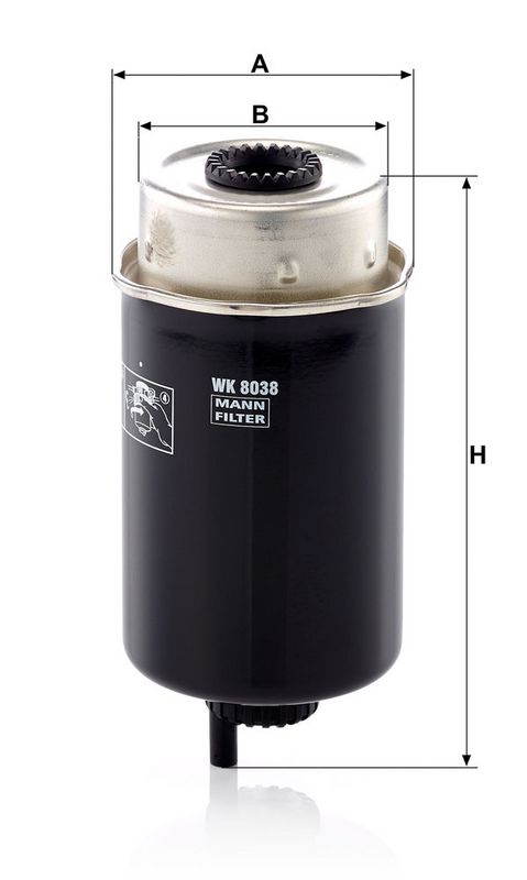 Kütusefilter, MANN-FILTER WK 8038