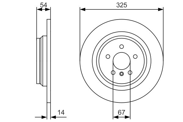 BOSCH Mercedess диск тормозной задн. GLE W166 11-