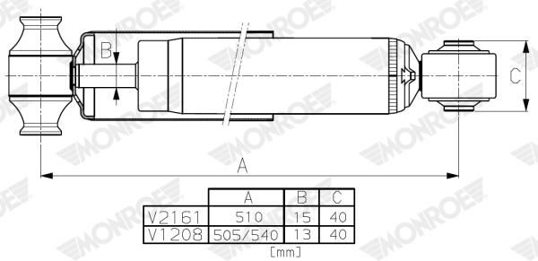 MONROE V1208 Shock Absorber