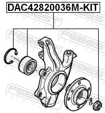 FEBEST DAC42820036M-KIT Wheel Bearing Kit