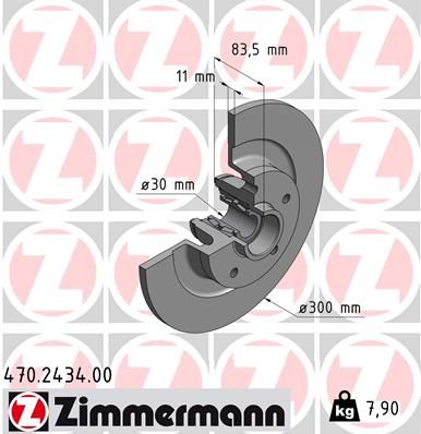 Гальмівний диск, Zimmermann 470.2434.00