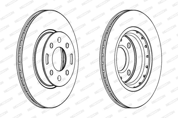 Диск гальмівний FERODO DDF1840C на HYUNDAI i20 (PB, PBT)