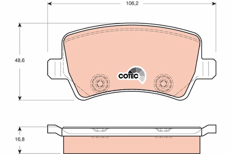 Колодка гальм. диск. FORD GALAXY 06-, S-MAX 06-, VOLVO S60, V60 10- задн. (вир-во TRW)