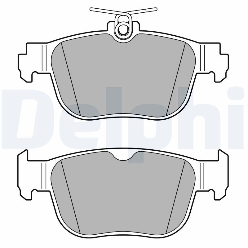 Комплект гальмівних накладок, дискове гальмо, Delphi LP3674