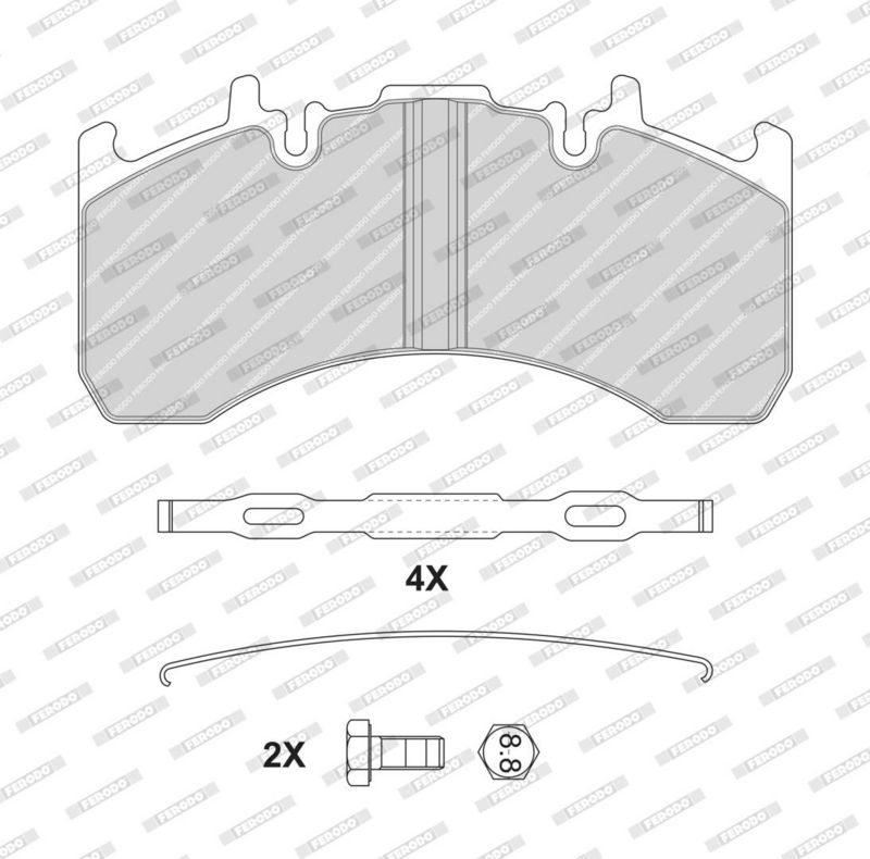 Sada brzdových destiček, kotoučová brzda FCV4170B