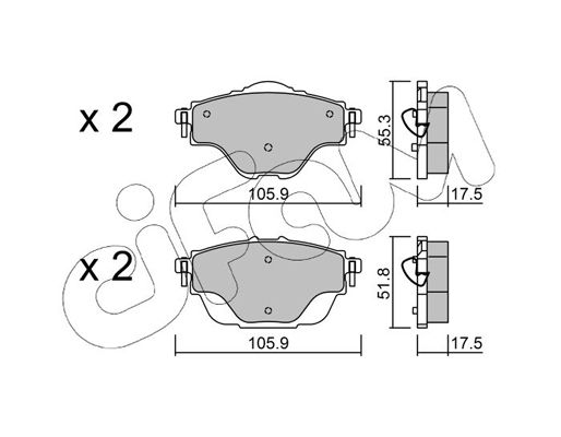 CIFAM CITROEN Гальмівні колодки задн. C4 Grand Picasso, C4 Picasso 13-, PEUGEOT 308