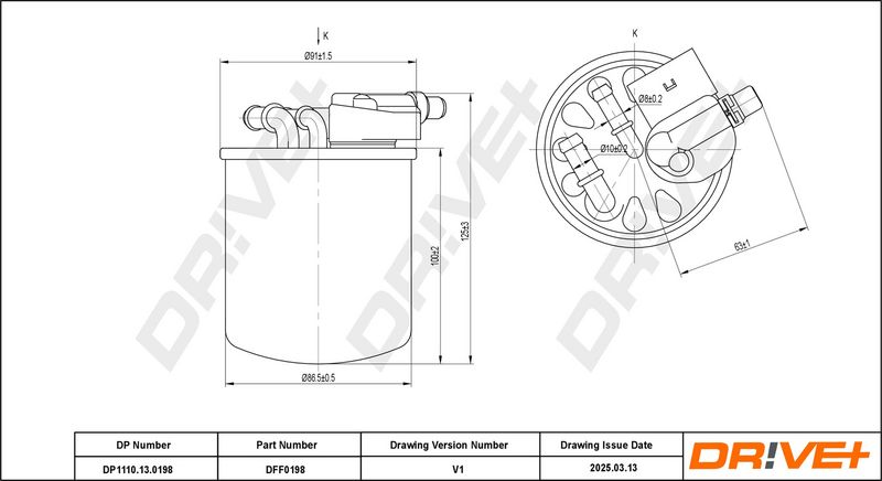 Filtru combustibil DP1110.13.0198 Dr!ve+