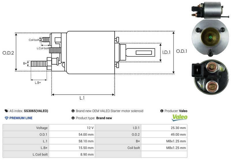 AS-PL SS3065(VALEO) Solenoid Switch, starter