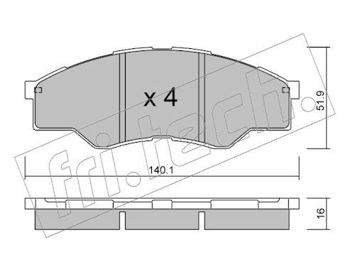 fri.tech. 813.0 Brake Pad Set, disc brake
